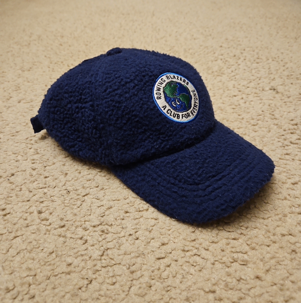 Rowing Blazers Kids Dark Blue Sherpa Cap with Embroidered Patch